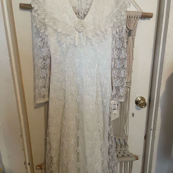 Jessica McClintock Dresses & Skirts - NWT Vintage 1980’s Jessica McClintock Lace bridal Wedding Dress Sz 5/6